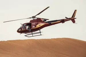 Rapatrié par Hélico, moto tankée dans les dunes